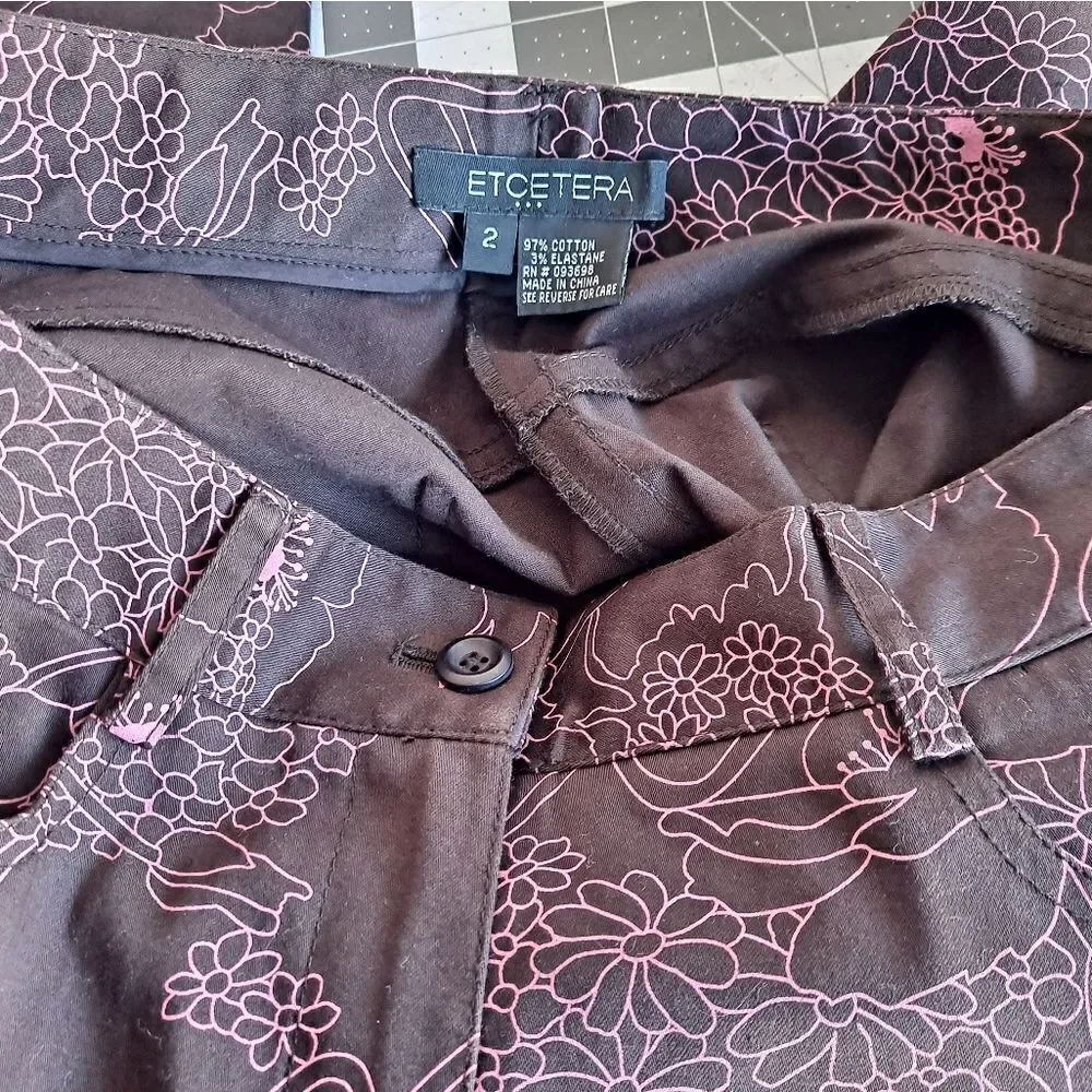 ETCETERA BELLEFLOWER PANTS Sz 2 EUC